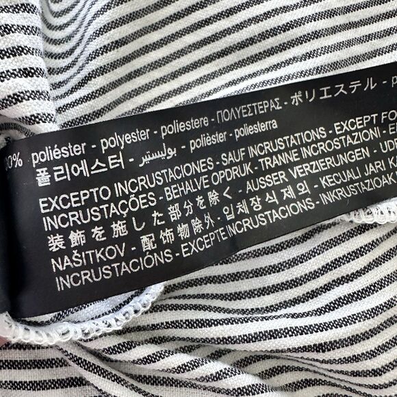 NWT Zara Collection S Striped Embroidered Embellished cotton Button Up Shirt - Picture 12 of 14